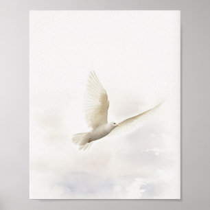 Poster Christian Dove Aquarelle Art Imprimer