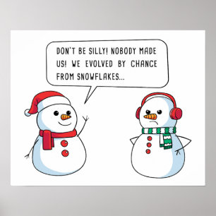 Poster Christian Faith Apologtics Snowman - Noël