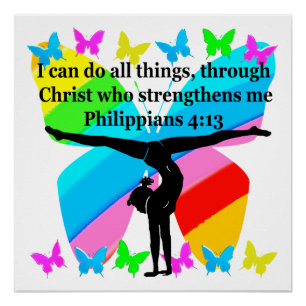 POSTER CHRISTIAN GYMNAST INSPIRATIONNEL BIBLE DESIGN