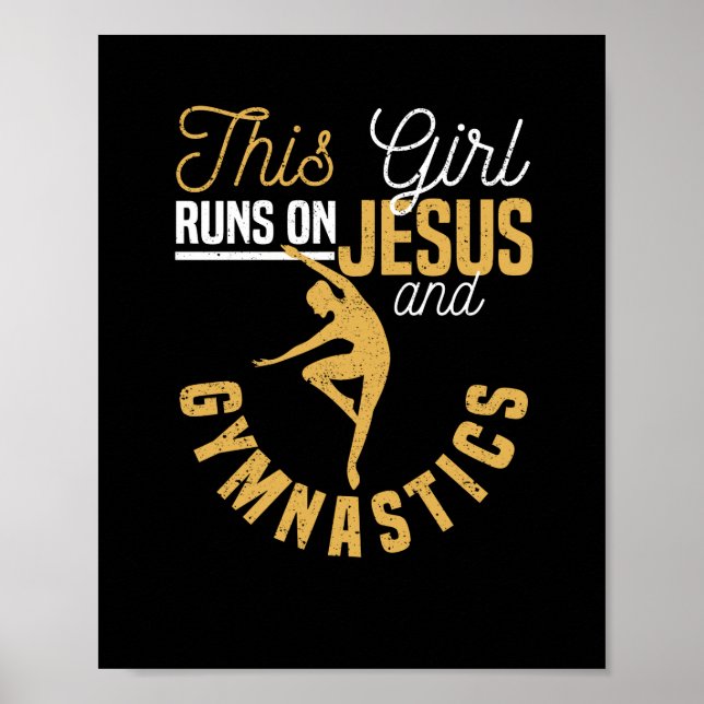 Poster Christian gymnast This girl runs up (Devant)
