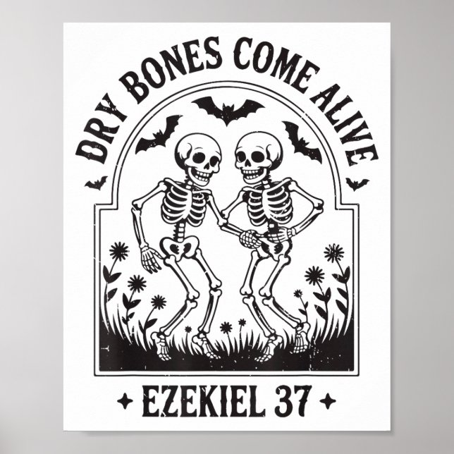 Poster Christian Halloween Dry Bones Come Alive Funny Jes (Devant)