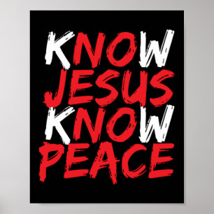 Poster Christian Jésus Bible Verse Écriture Connaître Jés
