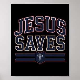 Poster Christian Jésus Sauve Frère Hockey Jeunesse Garçon