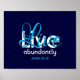 Poster Christian JOHN 10:10 LIVE ABONDAMMENT Bleu