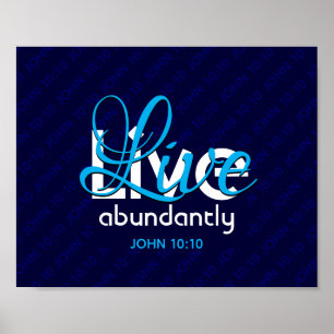 Poster Christian JOHN 10:10 LIVE ABONDAMMENT Bleu