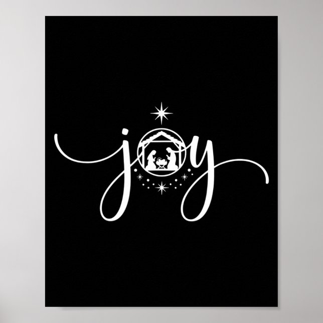 Poster Christian Joy Nativity Christmas - joy' With Baby  (Devant)