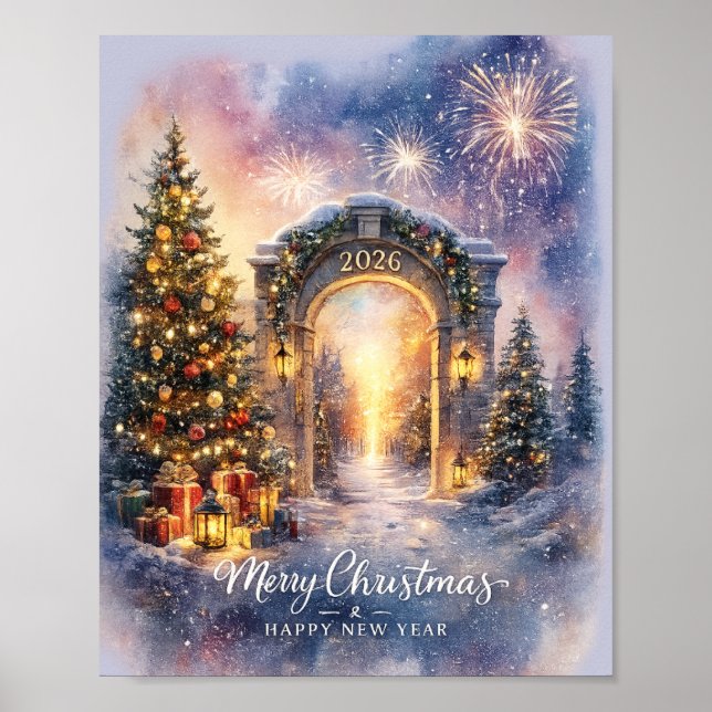 Poster Christmas 2026 Winter Wonderland Art Festive  (Devant)