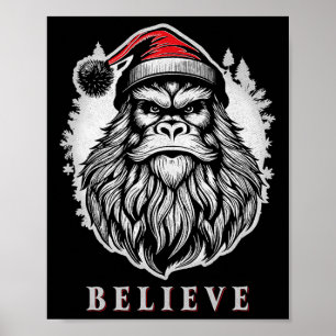 Poster Christmas Bigfoot - Croire en Bigfoot porter San