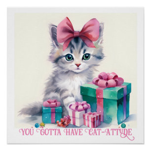 Poster Christmas Cat