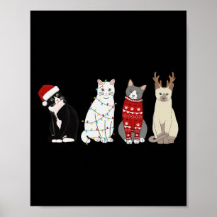 Poster Christmas Chat Fun Chat Amoureux de les chats Chat
