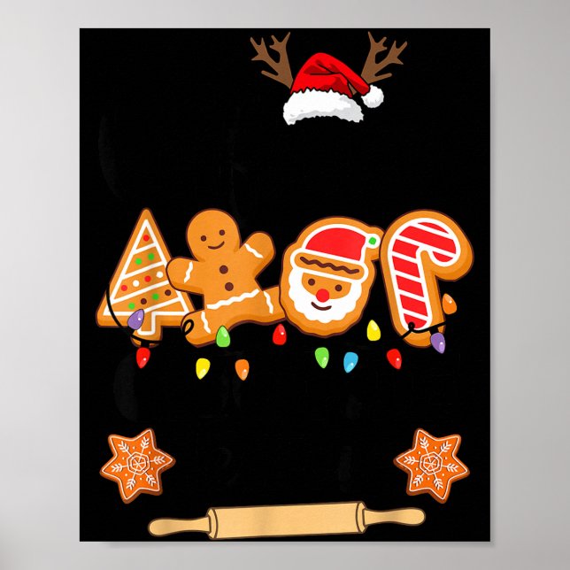 Poster Christmas Cookie Tester Family Baking Team Cookie  (Devant)