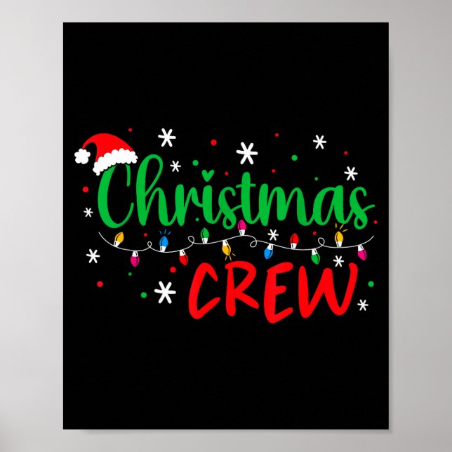 Poster Christmas Crew Xmas Lights Family Matching Pajamas (Devant)