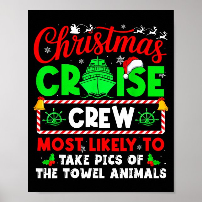 Poster Christmas Cruise Crew Most Likely To Take Cs Towel (Devant)