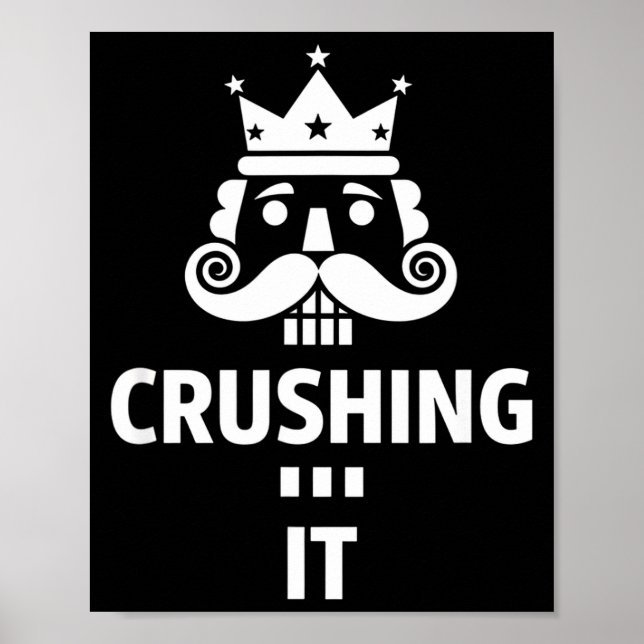 Poster Christmas Crushing It Nutcracker - Funny Retro Ugl (Devant)
