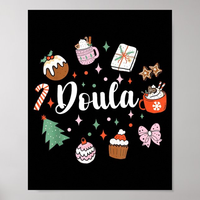 Poster Christmas Doula Midwife Birth Worker Stpartum Xmas (Devant)