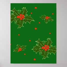 Poster Christmas Holly