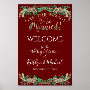 Poster Christmas Holly Gold et Mariage de bienvenue en Bo