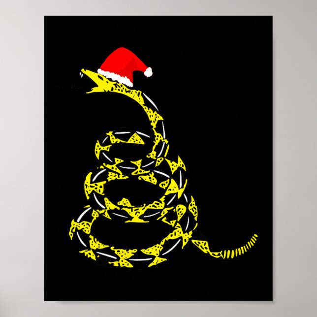 Poster Christmas Libertarian Gadsden Don't Tread Snake  (Devant)