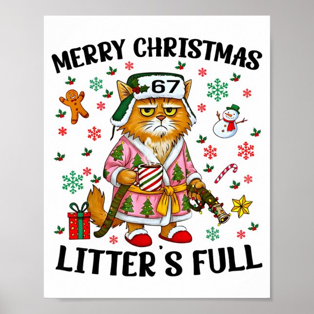Poster Christmas Litter’s Full 67 Xmas Funny Kitty Gift C (Devant)