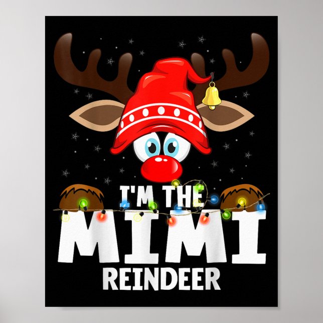 Poster Christmas Matching I'm The Mimi Reindeer  (Devant)