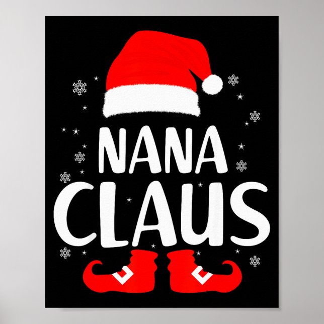 Poster Christmas Nana Claus Leopard Family Matching Pajam (Devant)
