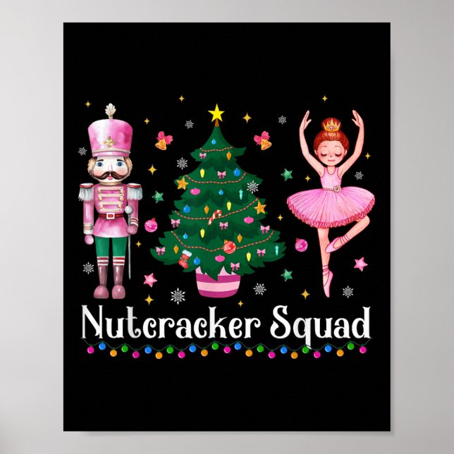 Poster Christmas Nutcracker Squad Ballet Dance Women Kids (Devant)