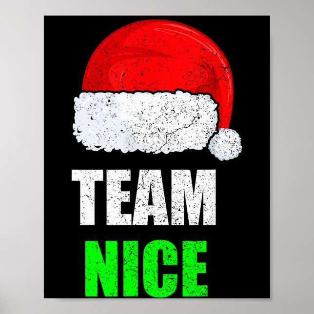 Poster Christmas Team Nice Shirt, Matching Family Pajama, (Devant)