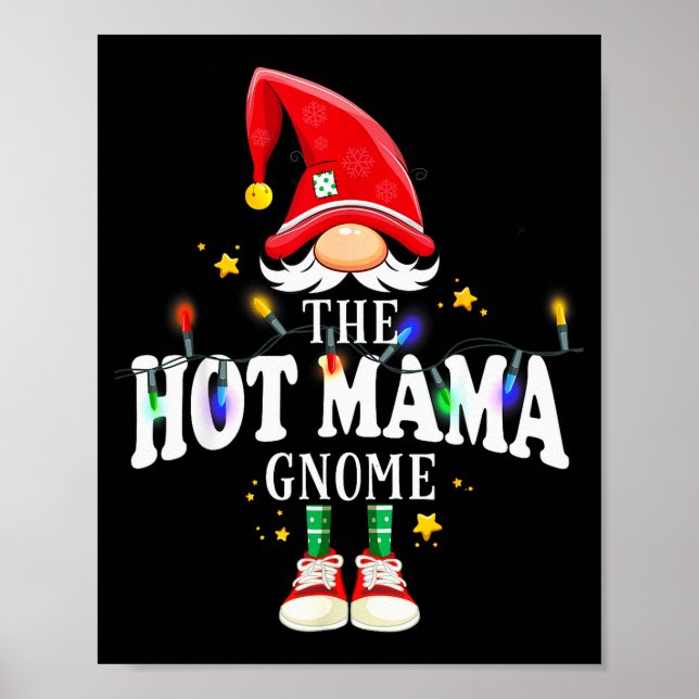 Poster Christmas The Hot Mama Gnome X-mas Matching Pjs  (Devant)
