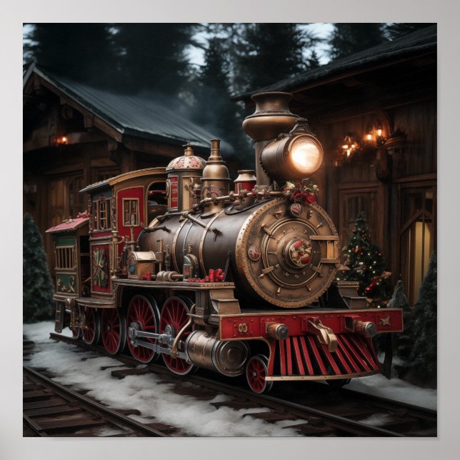 Poster Christmas Train (Devant)