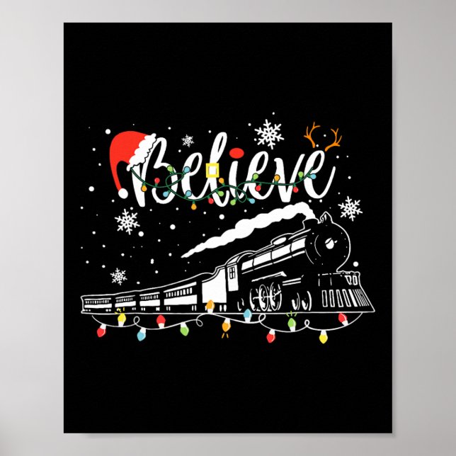 Poster Christmas Train Christmas Believe Polar Express Xm (Devant)