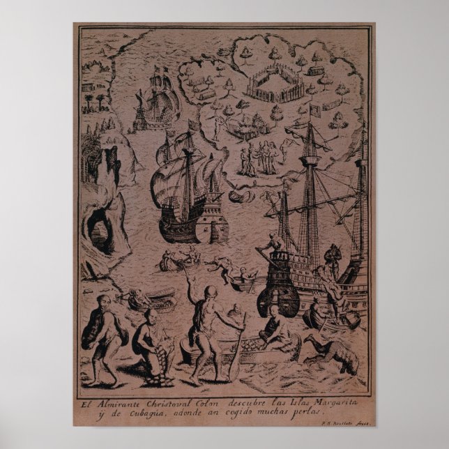 Poster Christopher Colombus à la découverte des îles (Devant)