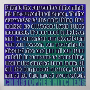 Poster Christopher Hitchens Renvoi de l'affiche de moti