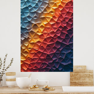 Poster Chroma Fold : Abstrait de prisme géométrique à dég