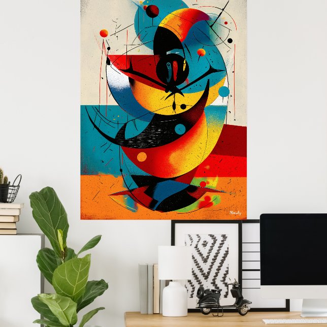 Poster Chromatic Spiral – Mid-Century Abstract Motion  (Bureau à domicile)