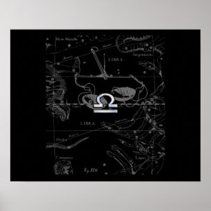 Poster Chrome like Libra Zodiac