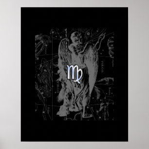 Poster Chrome regarde Virgo Zodiac Connexion Hevelius