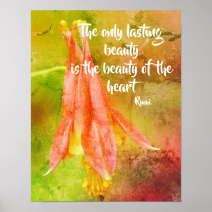 Poster Chronique de beauté durable Citation Rumi inspira