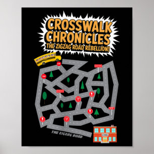 Poster Chroniques Passage Piétons Féminin Tapis de Jeu La