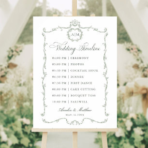Poster Chronologie de mariage classique moderne français