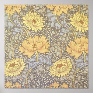 Poster Chrysanthème Fleurs de Maman William Morris