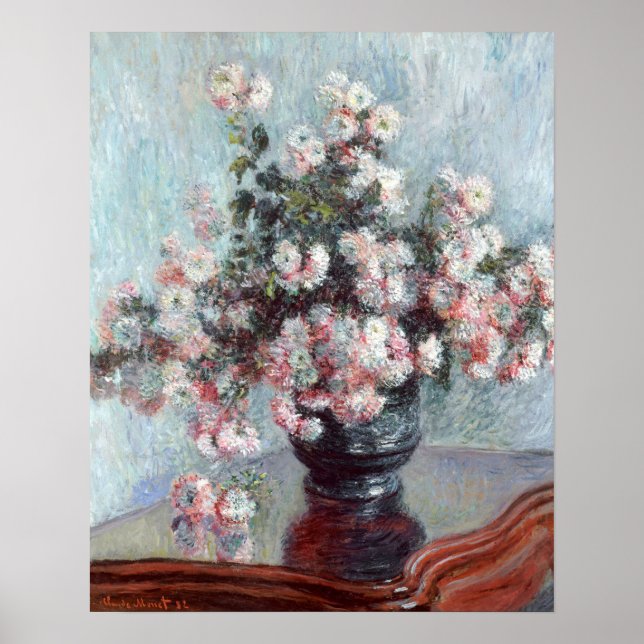 Poster Chrysanthèmes (1882) par Claude Monet (Devant)