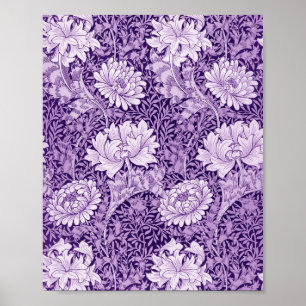 Poster Chrysanthemum Purple, William Morris