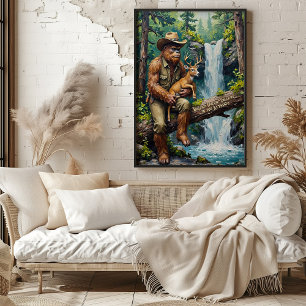 Poster Chuchotements de la nature sauvage : Bigfoot et le