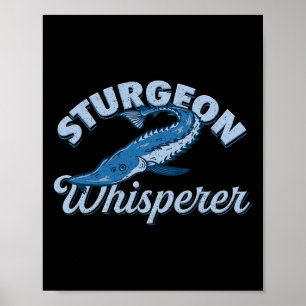 Poster Chuchoteur d'esturgeon Vie de lac - Cadeau drôle d