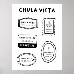 Poster Chula Vista - Collection Timbre de voyage