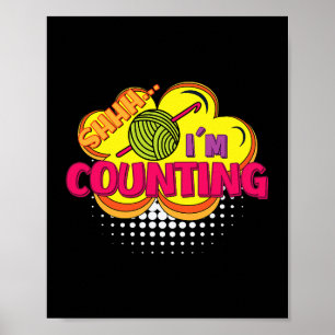 Poster Chut. Je Compte Drôle Crochet Design