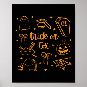 Poster Chute Chaussure Ou Botox Halloween Infirmière Esth