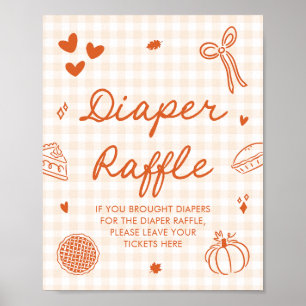 Poster Chute Cutie Baby shower à tarte Jeu de carafe