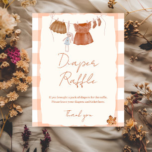 Poster Chute d'amour Baby shower Déchets Signe Raffle