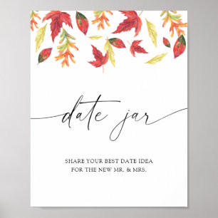 Poster Chute de feuille - idées de la nuit du jour. Nupti
